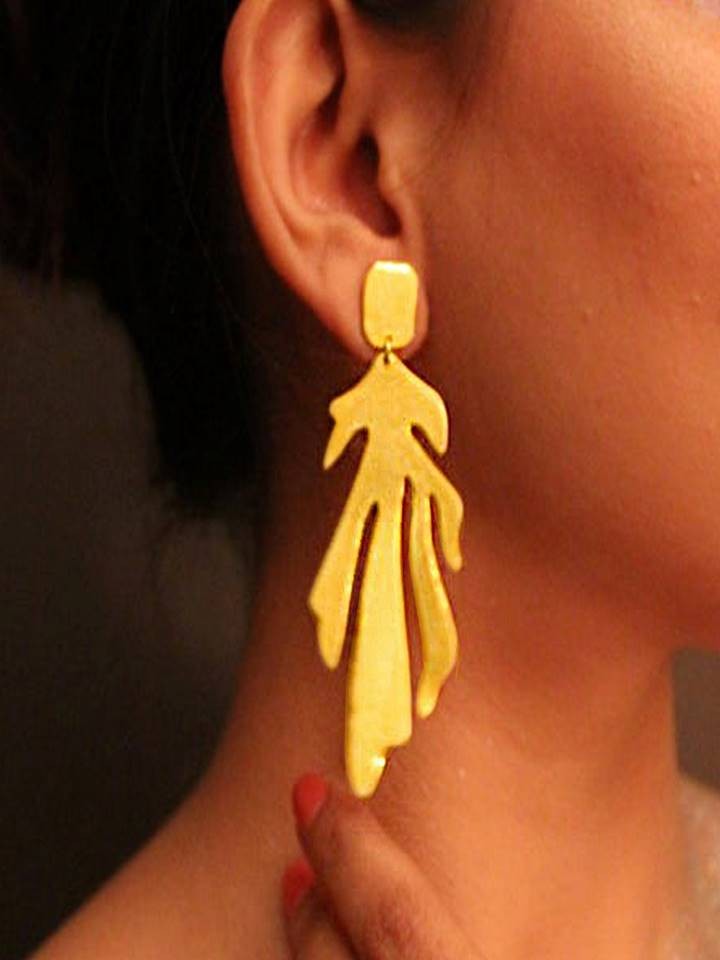 18K PURE GOLD HANGING EARRINGS