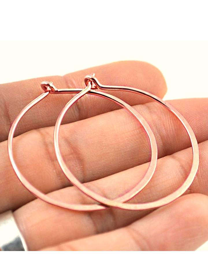 ROSE GOLD HOOPS EARRINGS