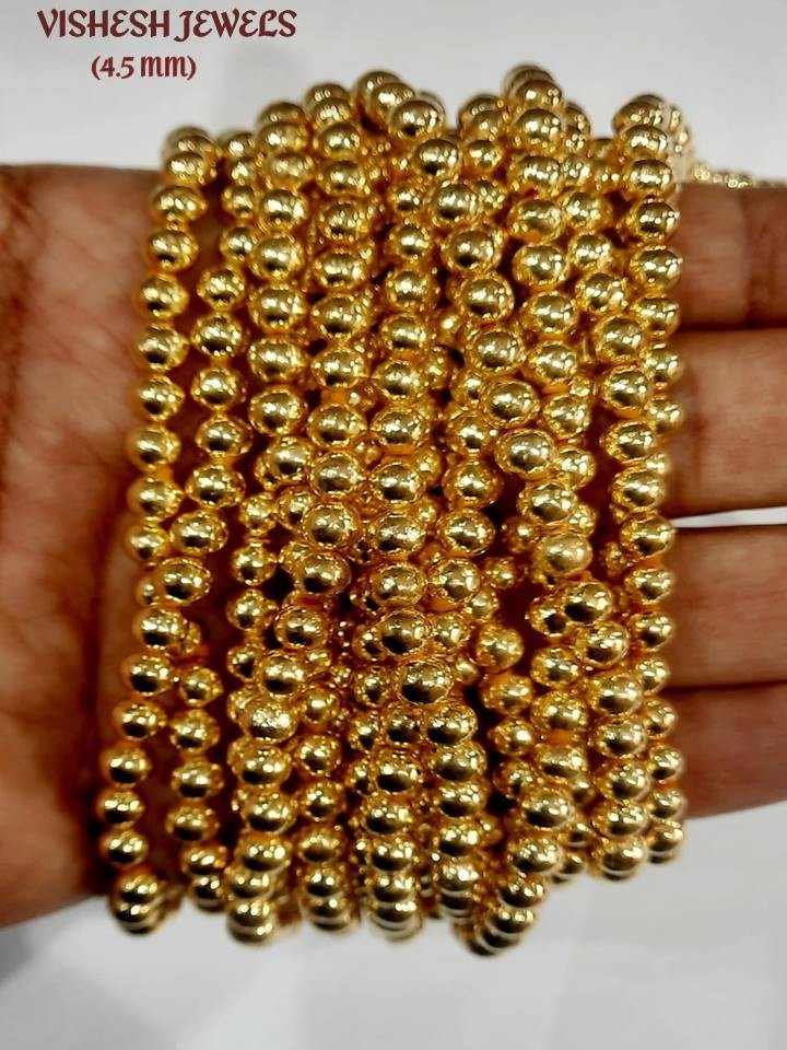 GOLD WAX FILLED BEADS 4.5mm