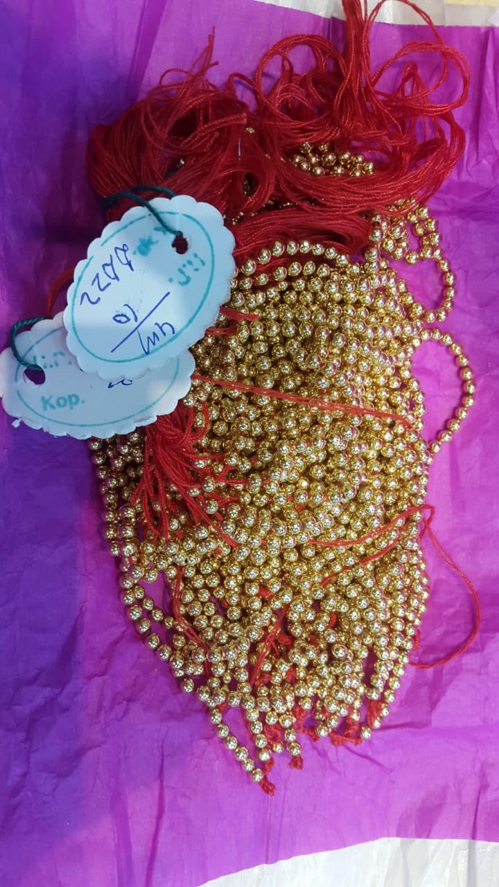 Gold Wax Filled Plain Beads    3.5mm